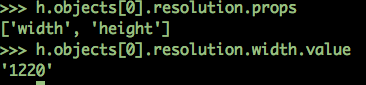 Properties example