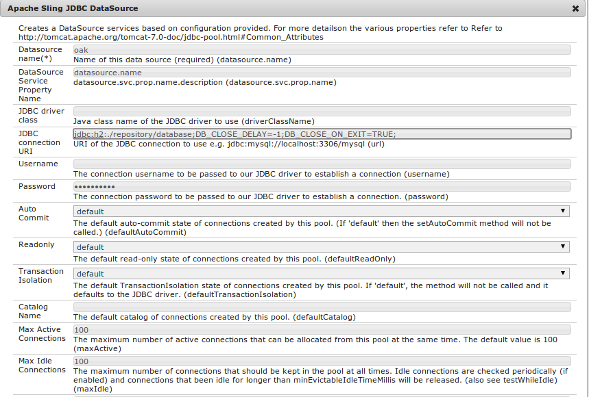 Web Console Config